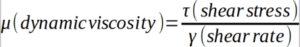 Dynamic viscosity formula